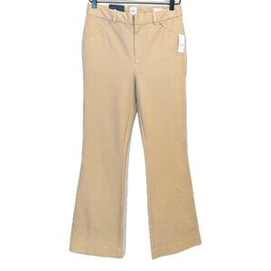 NWT Gap | High Rise Flare Stretchy Trouser Pants in Khaki Tan | Size 8